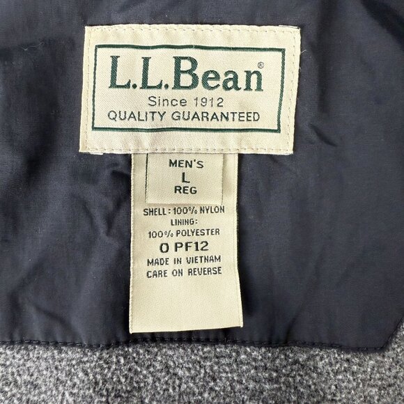 L.L. Bean Mens Cleveland Zoo Embroidered Black Fleece Lined Nylon Vest Sz L - Picture 5 of 10